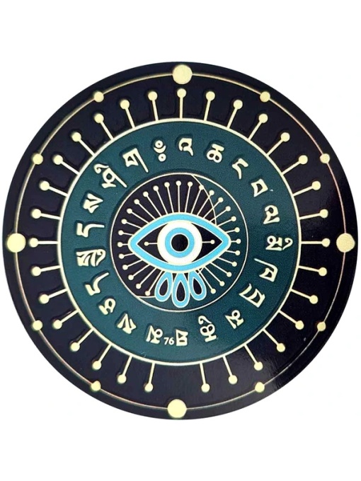 Sticker Feng Shui – Ochi Magic Norocos, verde, 11 cm