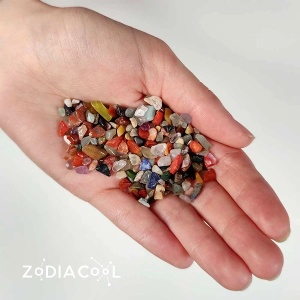 Săculeț Amuletă cu Pietre Semiprețioase Mixt, aprox. 25g (1–3 mm, multicolor) - Img 3