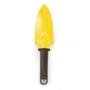 Lopățică din oțel galbenă pentru grădinărit, cu mâner PVC, 11.5 cm - Img 1