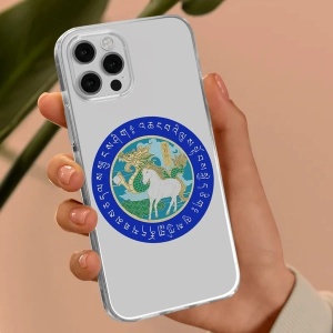 Sticker Feng Shui – Esența Spiritului, albastru, 5 cm - Img 3