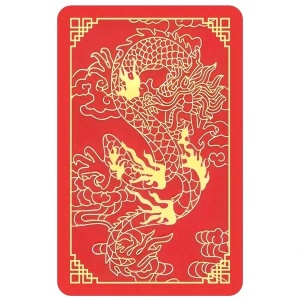 Sticker Feng Shui – Steagul Abundenței, roșu, 5 cm - Img 1