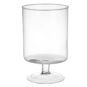 Vas de sticlă cu picior pentru terariu deschis, TerraElevate, Ø15x24 cm - Img 1