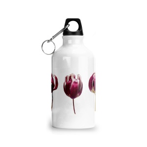 Zâmburi cu grai, Tulips, Bidon sport din aluminiu cu carabină, 400 ml - Img 1