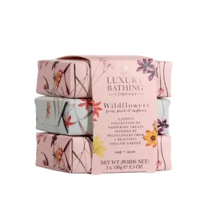 Set Cadou Gentle Cleansing Trio Wildflowers Peony, Peach & Raspberry, 3 x 100 g, The Luxury Bathing - Img 1