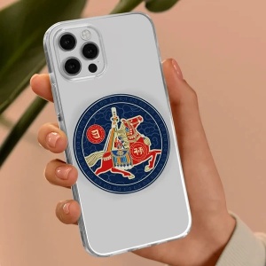 Sticker Feng Shui – Amuletă Windhorse pentru Perioada 9, albastru, 5 cm - Img 3