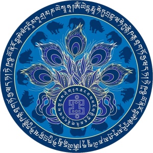 Sticker Feng Shui – Elefant și Rinocer, 5 cm - Img 1