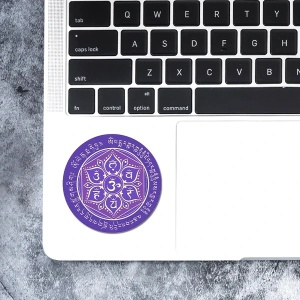 Sticker Feng Shui – Forța Vieții și Mandala, mov, 5 cm - Img 4