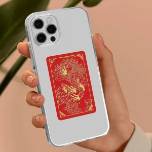 Sticker Feng Shui – Steagul Abundenței, roșu, 5 cm - Img 3