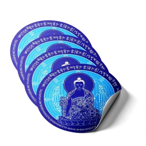 Sticker Feng Shui – Buddha Medicinei cu Floare de Lotus, 5 cm - Img 2