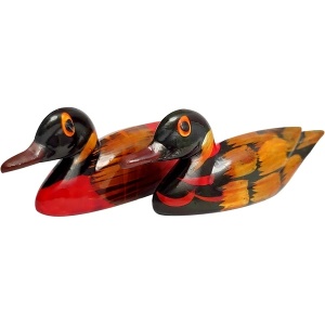 Rațe Mandarine – Set Feng Shui pentru Dragoste și Căsătorie, 2 buc., Lemn, 5 cm - Img 1