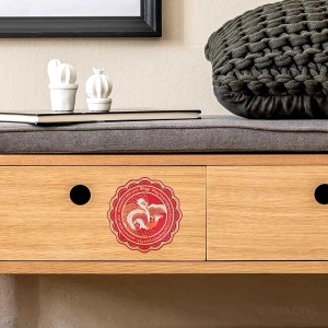 Sticker Feng Shui – Phoenix, talisman de noroc, autocolant roșu 5 cm - Img 4