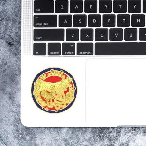 Sticker Feng Shui – Bivol, Cocos și Șarpe, 2025, roșu, 5 cm - Img 4