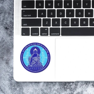 Sticker Feng Shui – Buddha Medicinei cu Floare de Lotus, 5 cm - Img 4