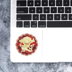 Sticker Feng Shui – Amuletă cu Cele Patru Arme ale Regilor Cerești, 2025, roșu, 5 cm - Img 3