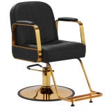 Scaun coafor negru auriu