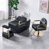 Scafa coafor tip pat cu suport pentru picioare Gold
