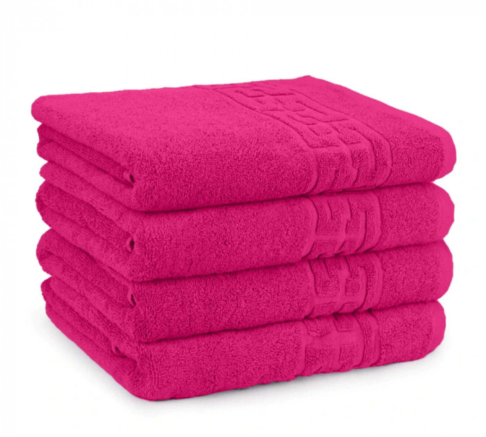 Set di 2 asciugamani cotone rosa pastello ATIU