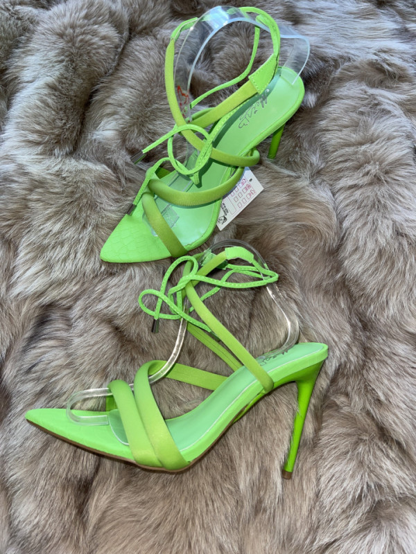 Sandale elegante stiletto Lime