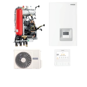 Pompa de caldura Aer-Apa Hitachi Yutaki S, putere de 14 kW, lichid R410A, alimentare trifazata, clasa A++