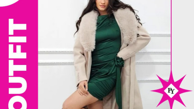 Eleganta de seara: Rochie satinata Jordana in tandem cu Paltonul din lana Exclusive
