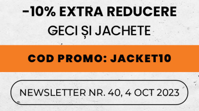🍂 Toamna își intră în drepturi: Profită de -10% extra reducere la geci și jachete! 🍁