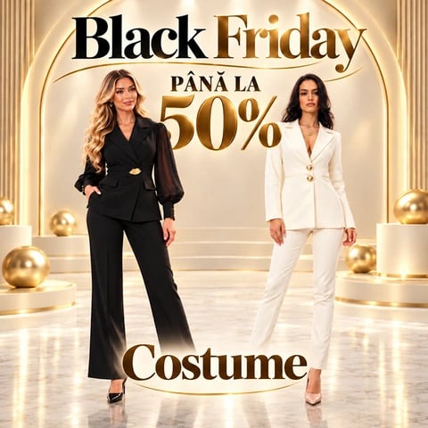 Black Friday FashionForYou: costume de damă cu reduceri de până la 50%