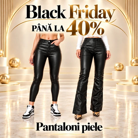 Black Friday FashionForYou: pantaloni din piele ecologică cu reduceri de până la 40%