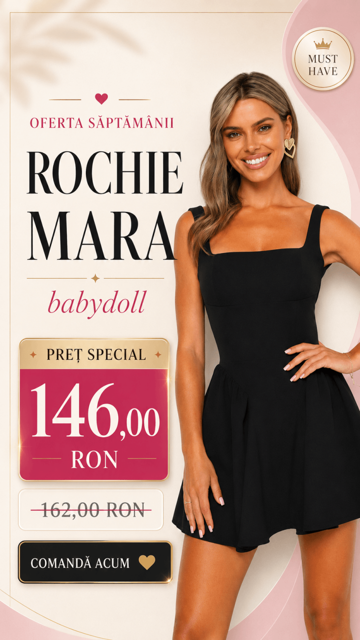 Rochia Mara babydoll – feminitatea ta, acum la un preț special