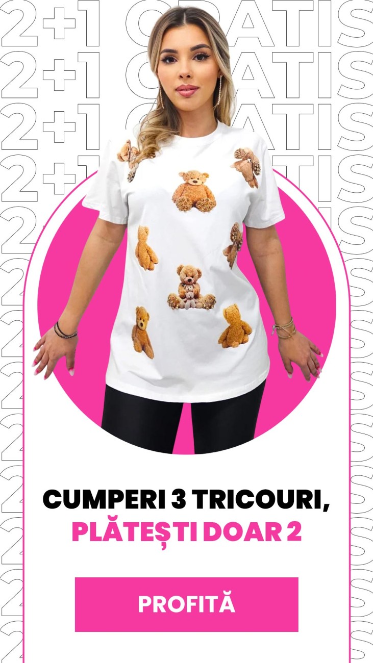 Cumperi 3 tricouri, plătești doar 2!