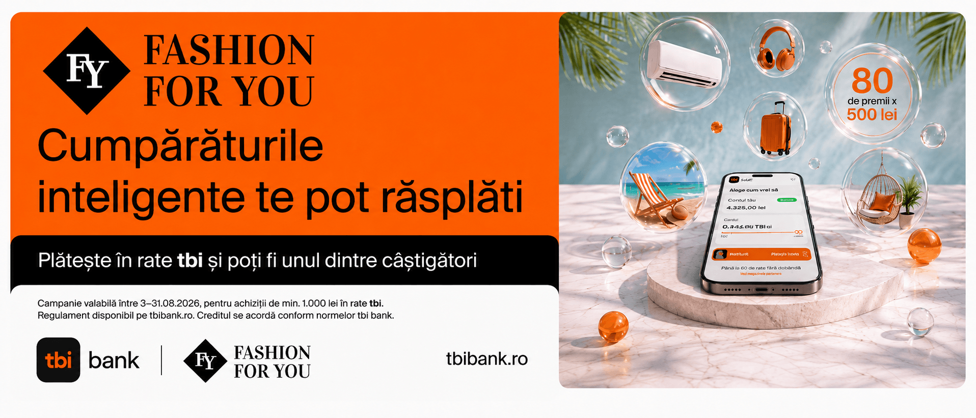 Cumpărăturile inteligente te pot răsplăti &ndash; FashionForYou și tbi bank
