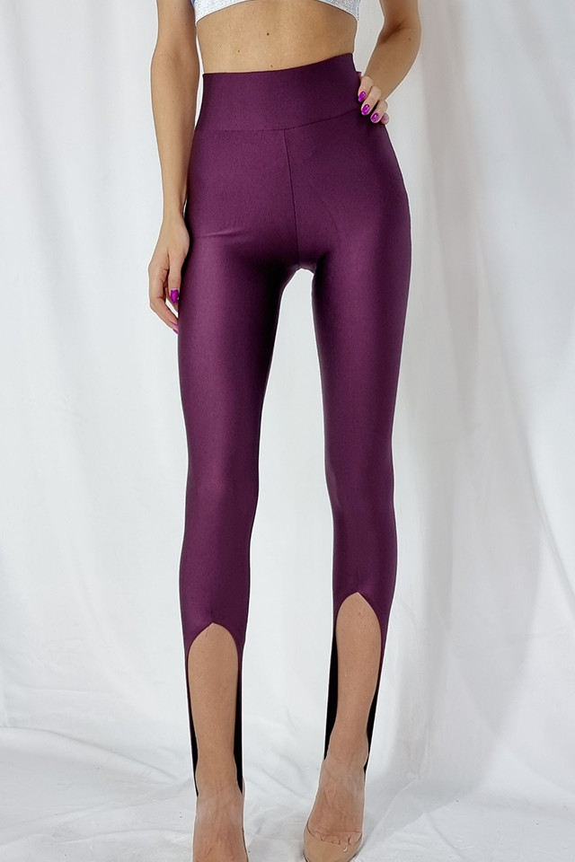 Colanti Selly cu lycra si banda elastica sub talpa, Bordo - 1 | YEO