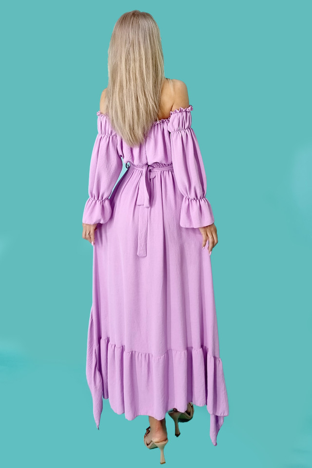 Compleu Edith, fusta si top scurt, Lila, Marime universala S/M - 1 | YEO
