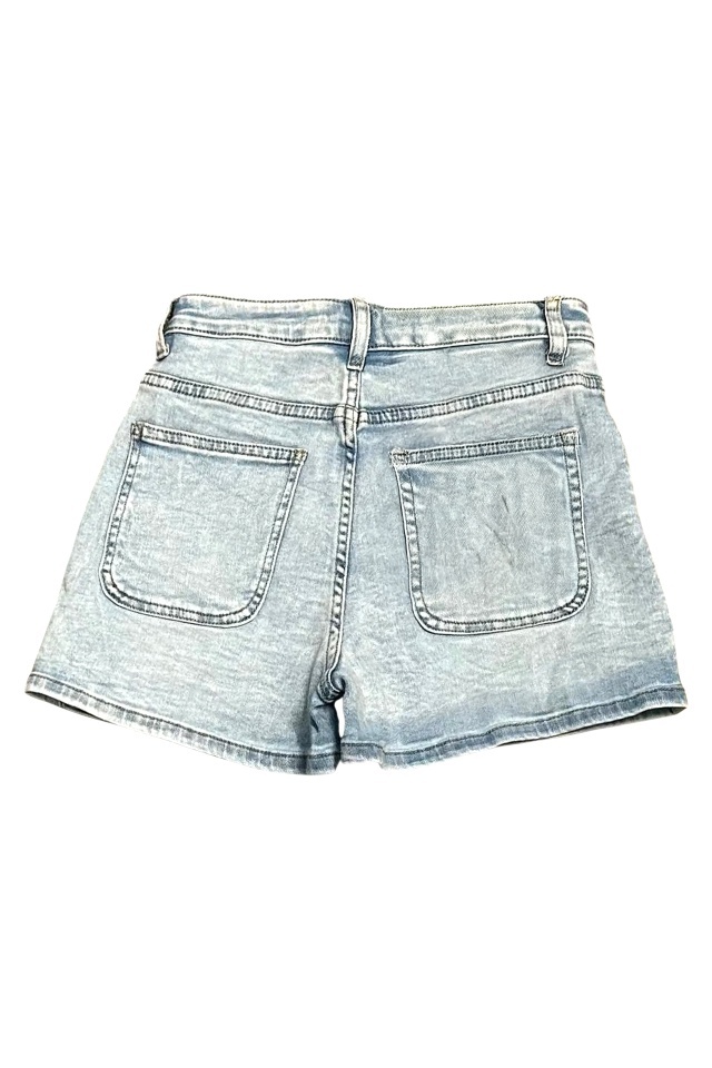 Fusta pantaloni scurti, denim SORELL, cu buzunare si extra elastan, Albastru zapada - 3 | YEO