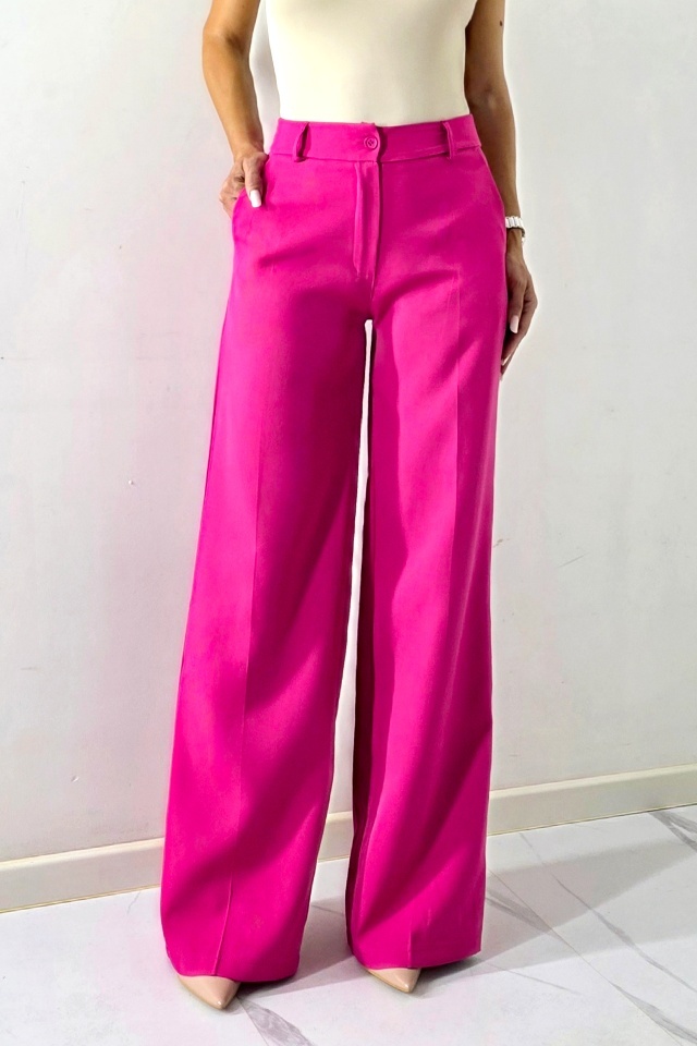 Pantaloni eleganti de dama AVIA, croi larg cu buzunare, Fucsia - 3 | YEO