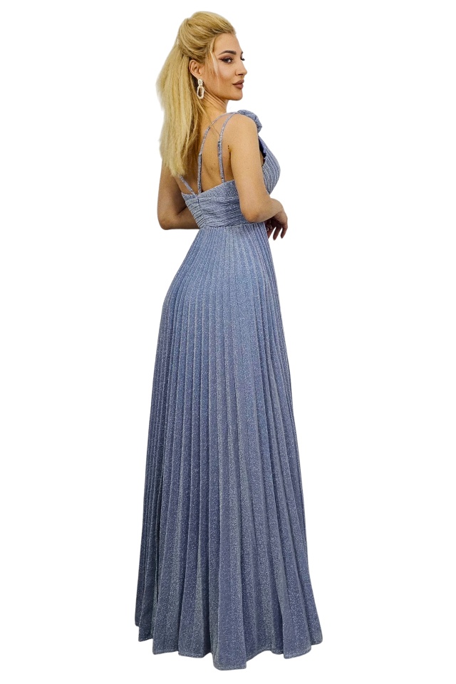 Rochie de seara AZARIA, cu pliuri si croiala empire, MOV