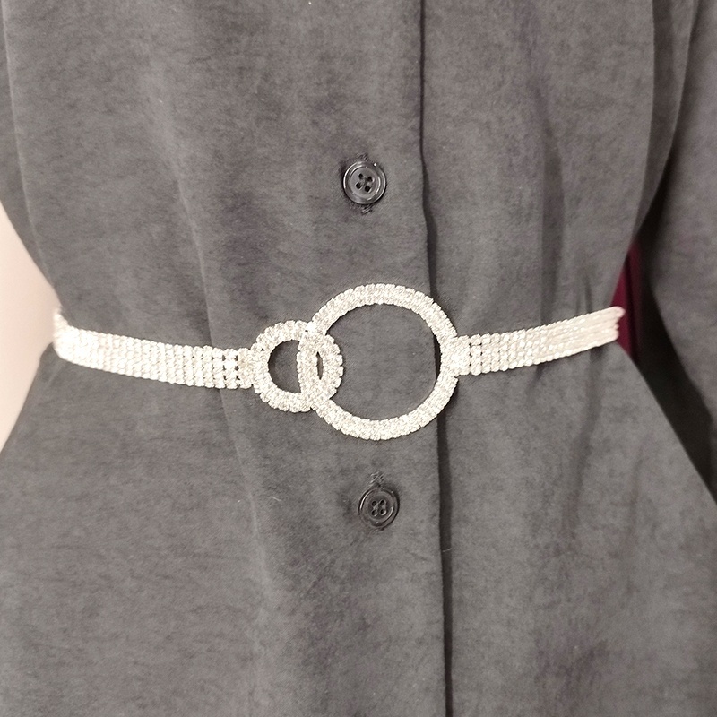 Curea metalica decorativa, WYZ cu pietre artizanale, Silver Snowman - 1 | YEO