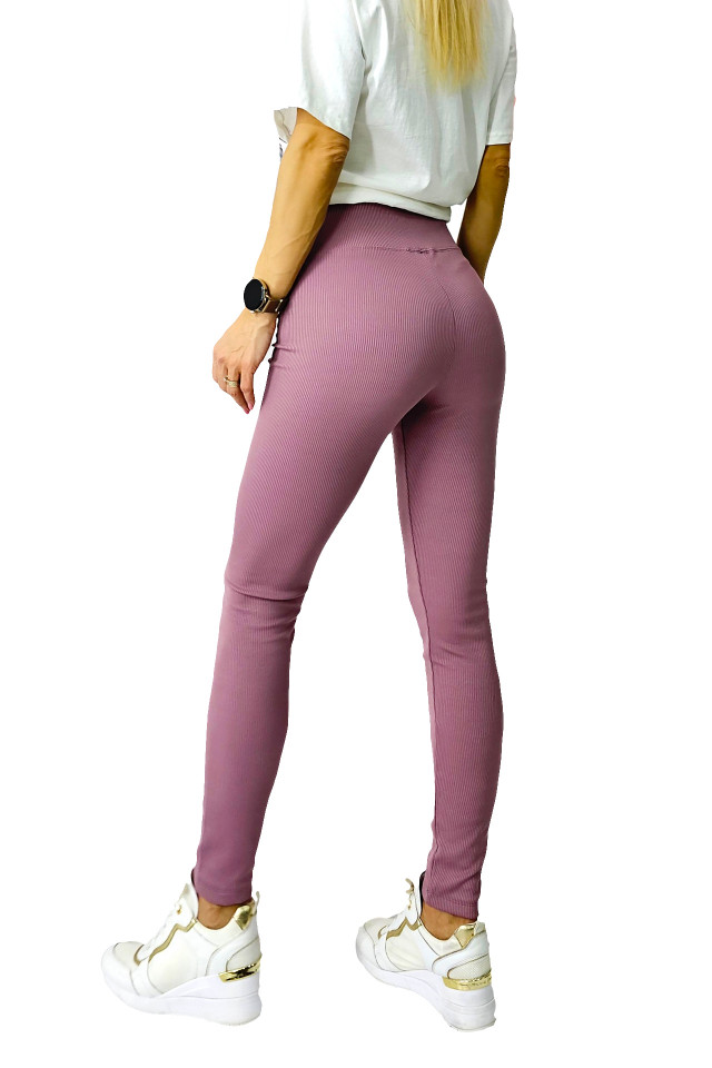 Colanti vatuiti Sporty Comfort, tetra si banda lata in talie cu efect modelator, Roz