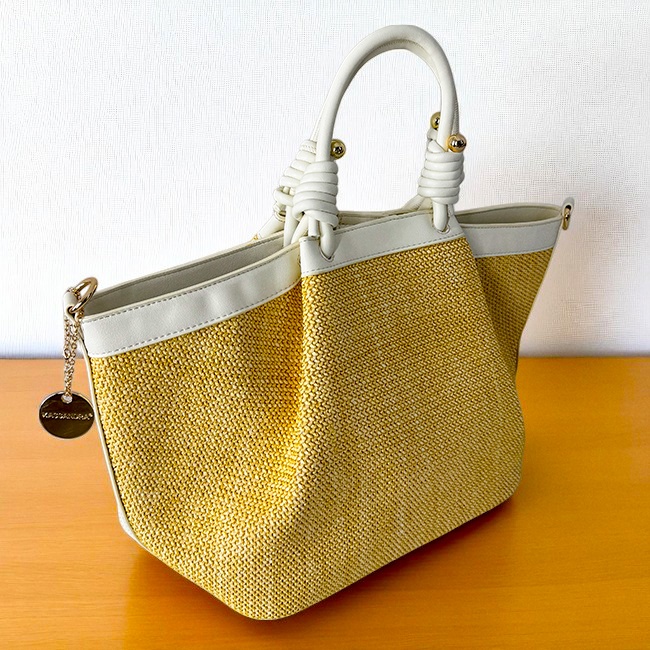 Geanta plaja tip shopper, LiLo, cu bareta detasabila si capsa magnetica, Alb - 2 | YEO