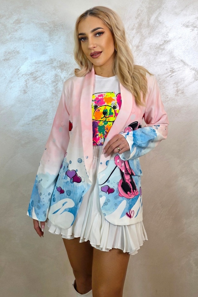 Sacou de zi GRAFFITI, cu imprimeu Disney, Minnie, Marime S/M