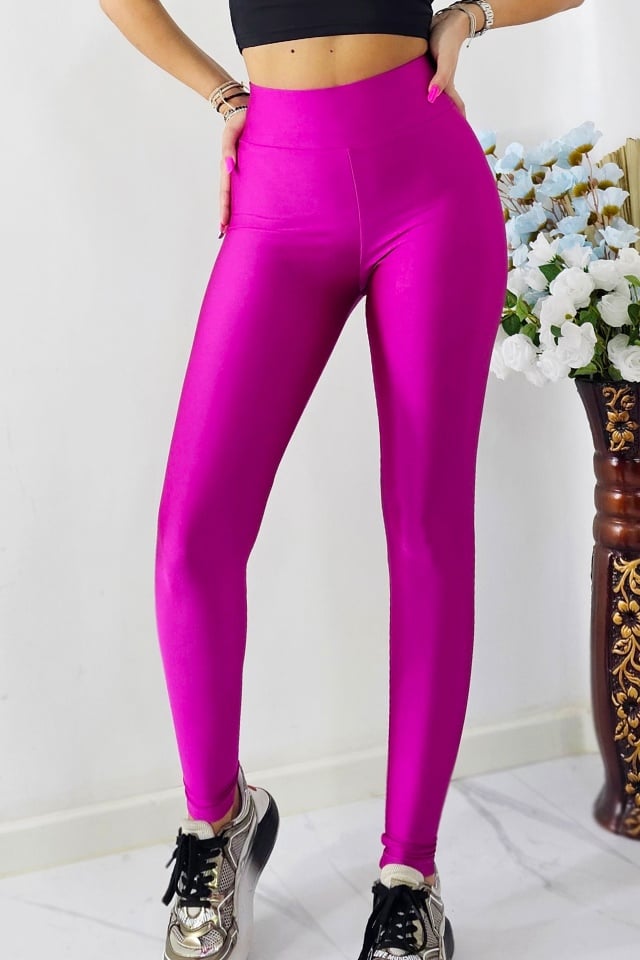 Colanti Lycra Taylor, cu aspect metalizat, Fucsia - 3 | YEO