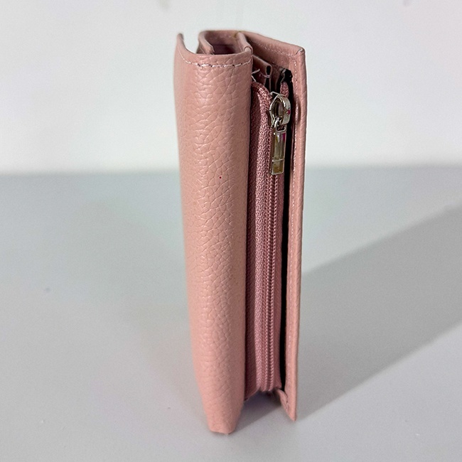 Portofel dama Hassion, piele naturala si deschidere tripla, Nude - 3 | YEO