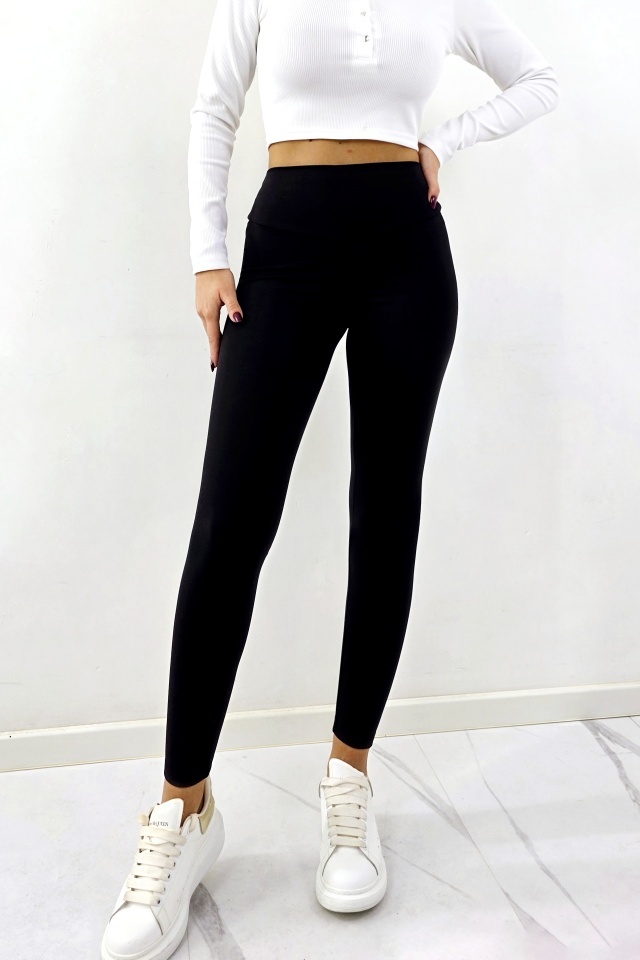 Colanti vatuiti OLAFIT, cu emblema si banda modelatoare, NEGRU