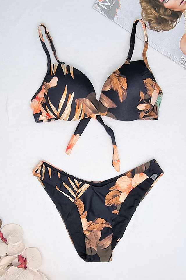 Costum de baie doua piese Lauren negru - 1 | YEO