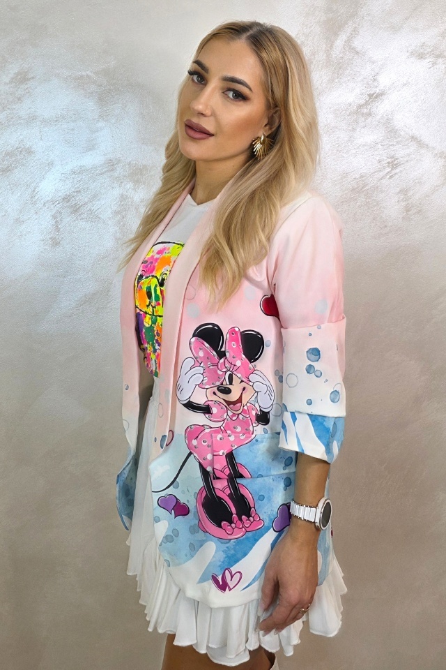 Sacou de zi GRAFFITI, cu imprimeu Disney, Minnie, Marime S/M