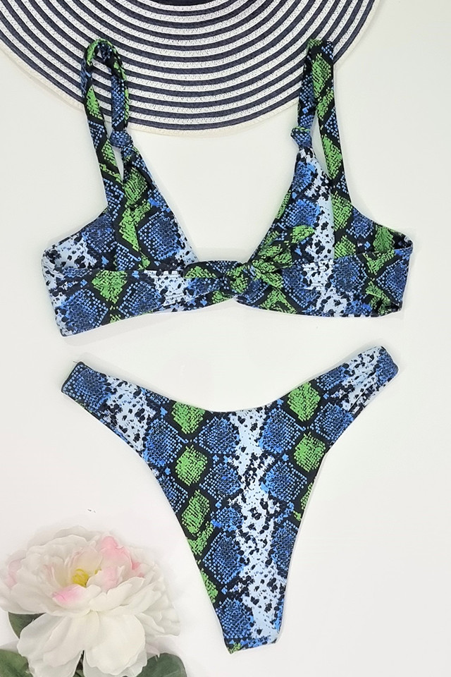 Costum de baie doua piese Lucky blue snake - 1 | YEO