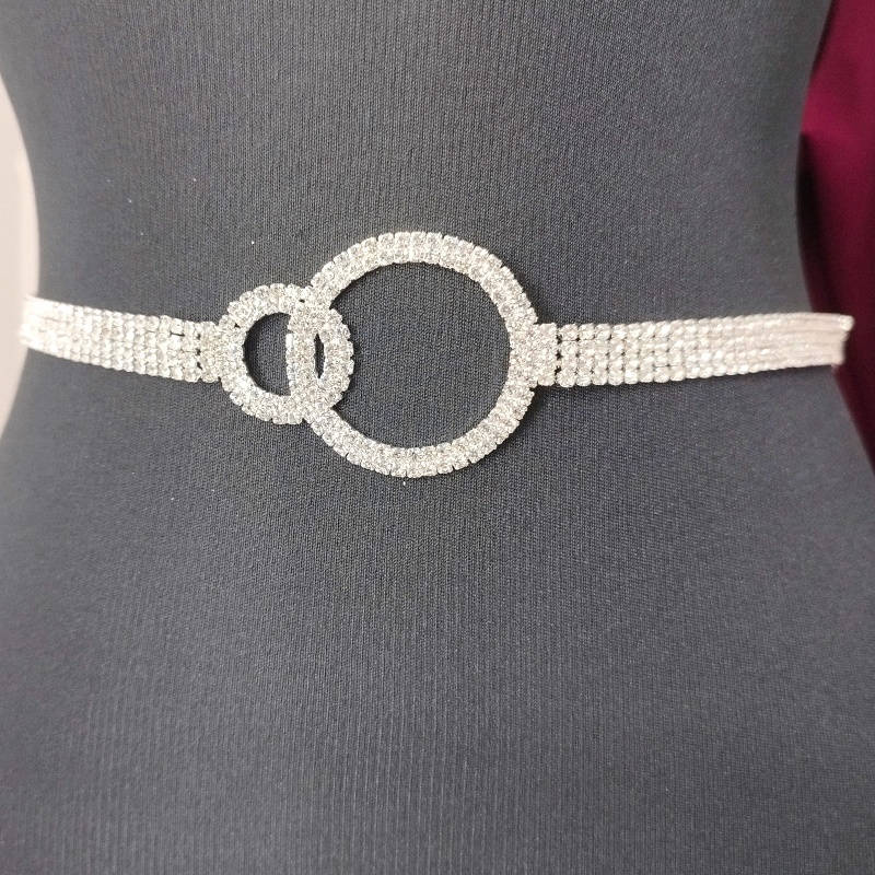 Curea metalica decorativa, WYZ cu pietre artizanale, Silver Snowman - 3 | YEO