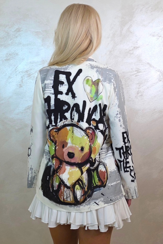 Sacou de zi GRAFFITI, cu imprimeu pop-art, Go To Shop, Marime S/M