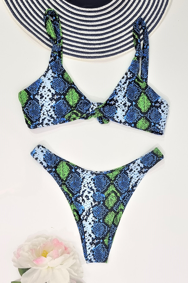 Costum de baie doua piese Lucky blue snake - 2 | YEO