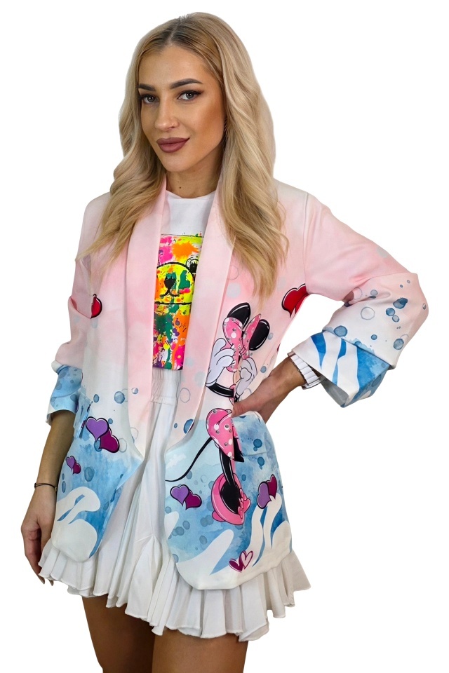 Sacou de zi GRAFFITI, cu imprimeu Disney, Minnie, Marime S/M