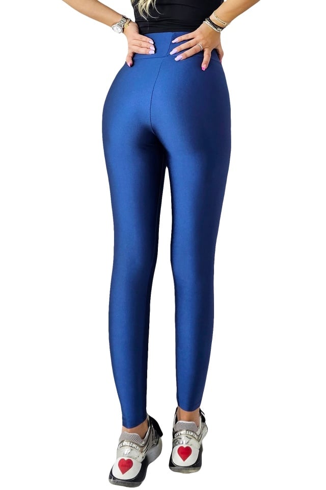 Colanti Lycra Taylor, cu aspect metalizat, Albastru